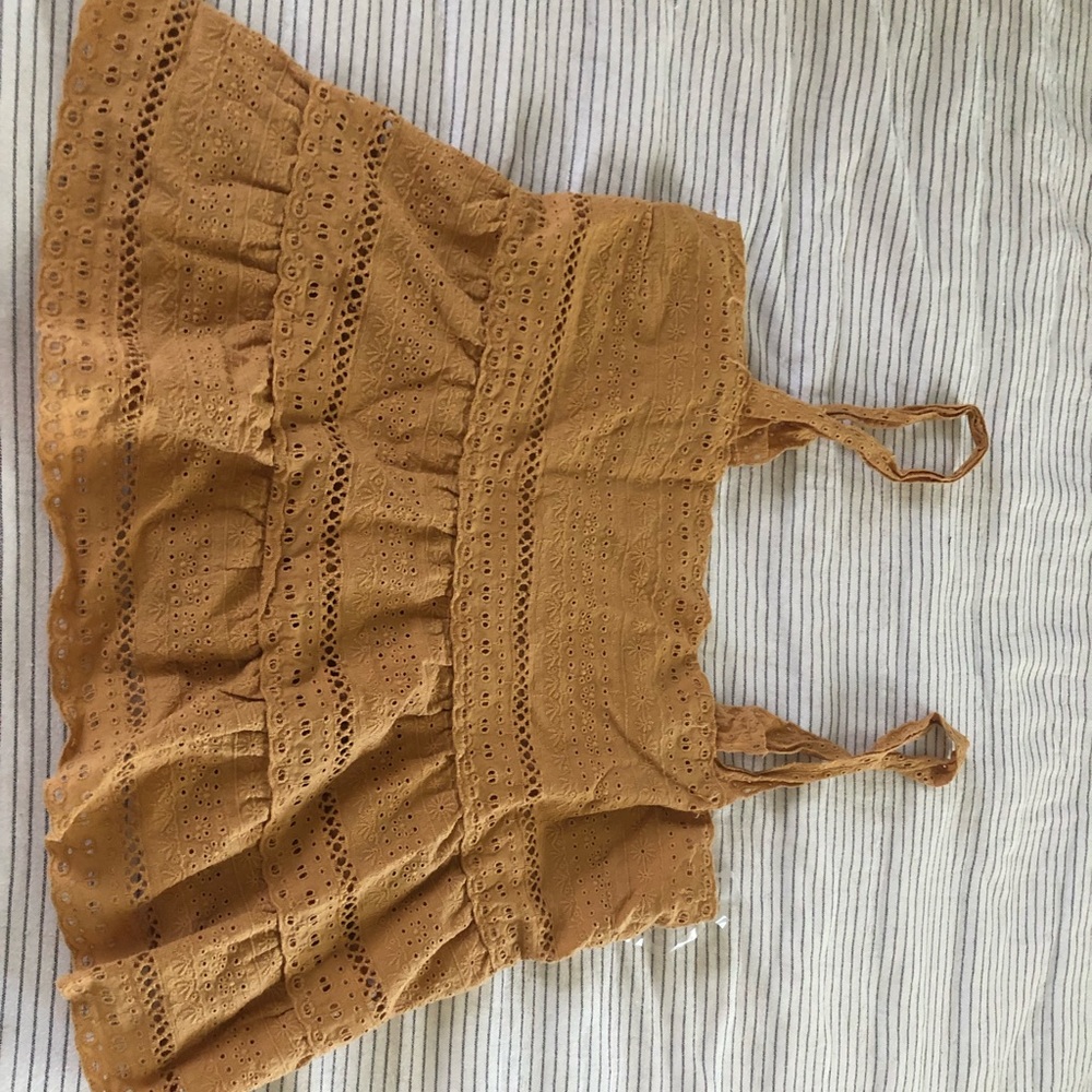 mustard yellow crop top